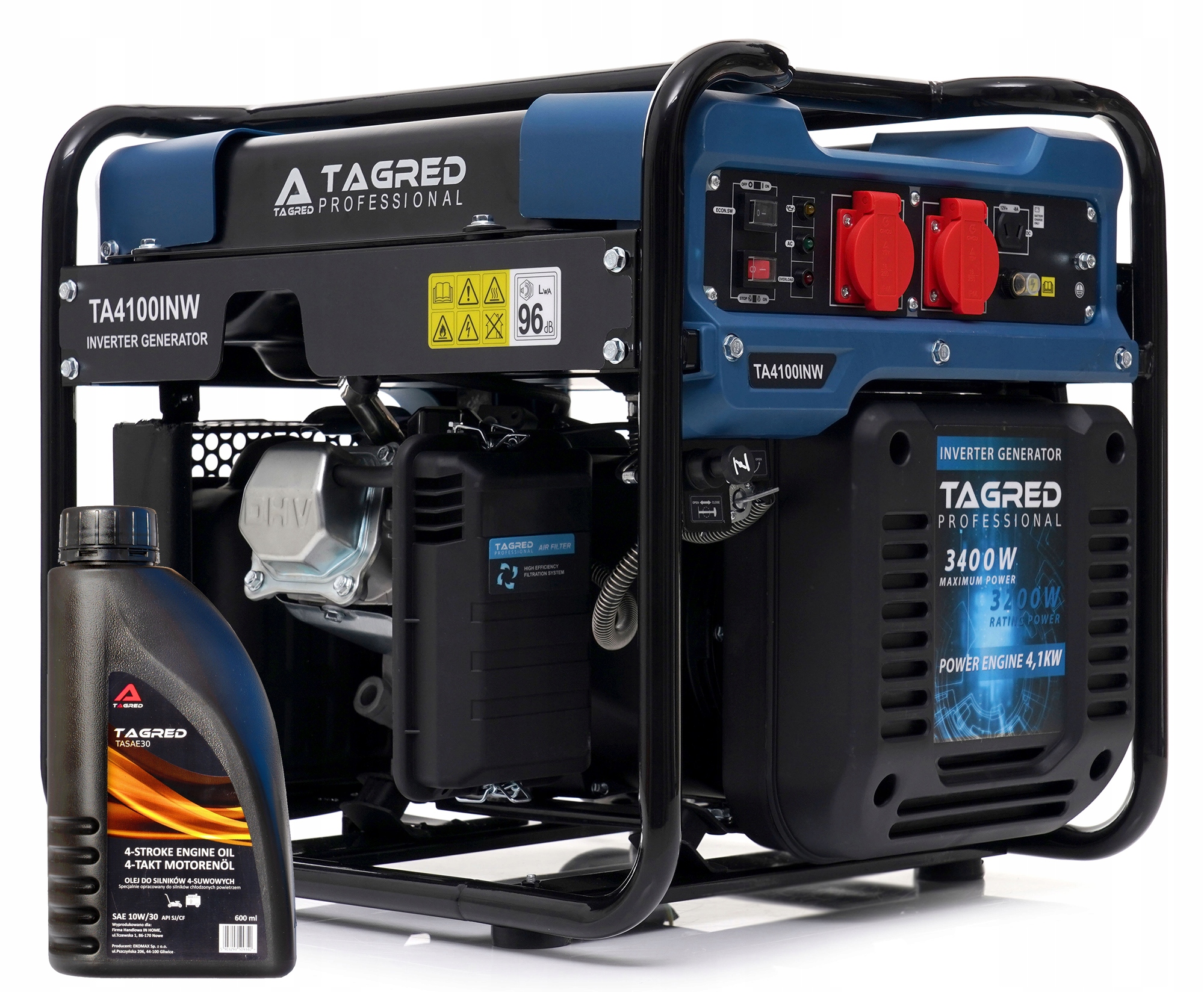 Prenosný jednofázový benzínový generátor Tagred 3400 W
